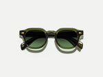 El DOLT SUN en Dark Green con lentes tintadas Forest Wood