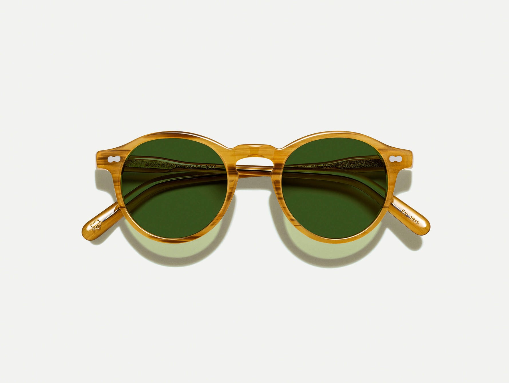 The MILTZEN in Blonde with Calibar Green Glass Lenses