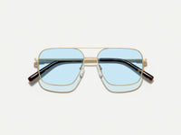#color_bel air blue | The SHTARKER in Gold with Bel Air Blue Tinted Lenses